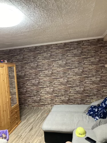Barna kő mintás tapéta (J87218)