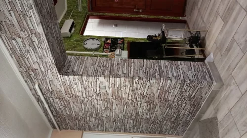 Szürke kő mintás tapéta (J87227)