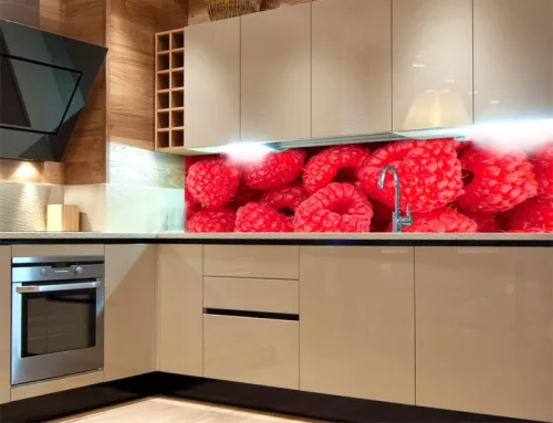RASPBERRY öntapadós konyhai poszter, 180x60 cm
