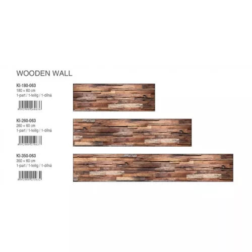 WOODEN WALL öntapadós konyhai poszter, 180x60 cm