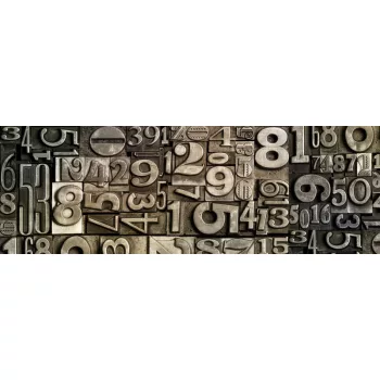 TYPESET öntapadós konyhai poszter, 180x60 cm