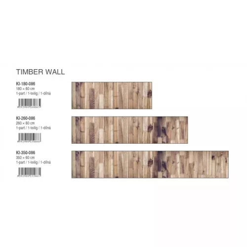 TIMBER WALL öntapadós konyhai poszter, 180x60 cm