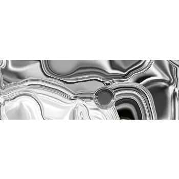 LIQUID CHROME SILVER öntapadós konyhai poszter, 180x60 cm