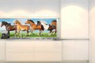 HORSES öntapadós konyhai poszter, 180x60 cm