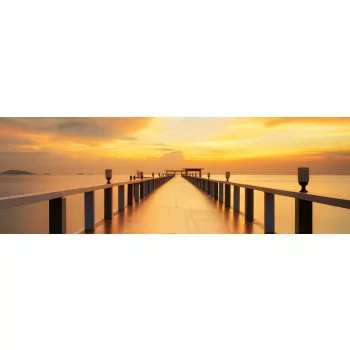   WOODEN BRIDGE AT SUNRISE öntapadós konyhai poszter, 180x60 cm