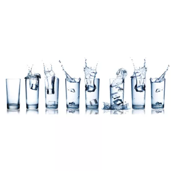   WATER SPLASH IN GLASSES öntapadós konyhai poszter, 180x60 cm