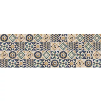 ABSTRACT BLUE TILES öntapadós konyhai poszter, 180x60 cm
