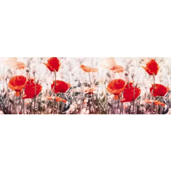 POPPY FLOWERS öntapadós konyhai poszter, 180x60 cm
