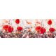 POPPY FLOWERS öntapadós konyhai poszter, 180x60 cm