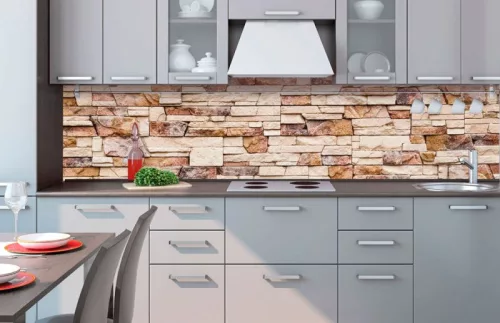 STONE WALL öntapadós konyhai poszter, 260x60 cm