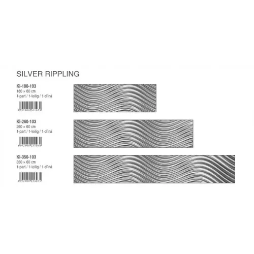 SILVER RIPPLING öntapadós konyhai poszter, 260x60 cm
