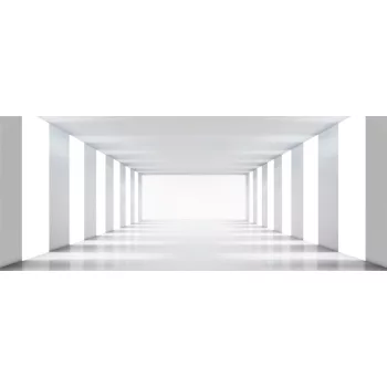   WHITE CORRIDOR fotótapéta, poszter, vlies alapanyag, 375x150 cm