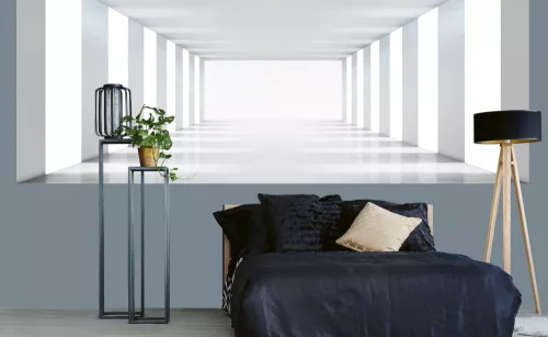WHITE CORRIDOR fotótapéta, poszter, vlies alapanyag, 375x150 cm
