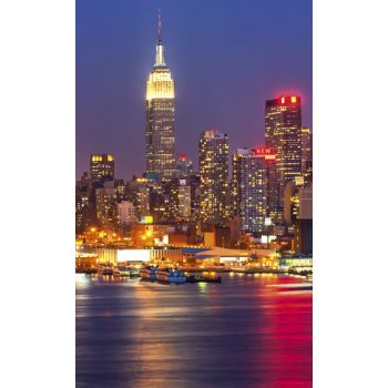   MANHATTAN AT NIGHT fotótapéta, poszter, vlies alapanyag, 150x250 cm