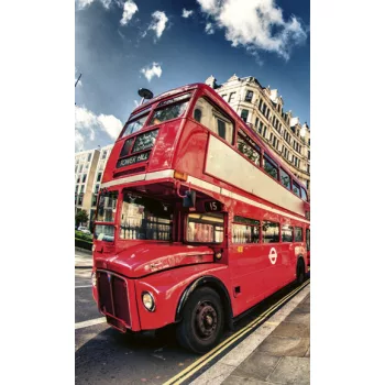   DOUBLE DECKER BUS fotótapéta, poszter, vlies alapanyag, 150x250 cm