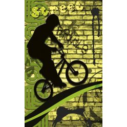   BICYCLE GREEN fotótapéta, poszter, vlies alapanyag, 150x250 cm