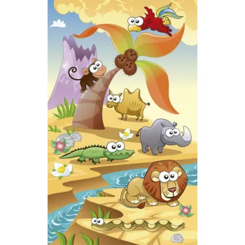   SAVANNA ANIMALS fotótapéta, poszter, vlies alapanyag, 150x250 cm