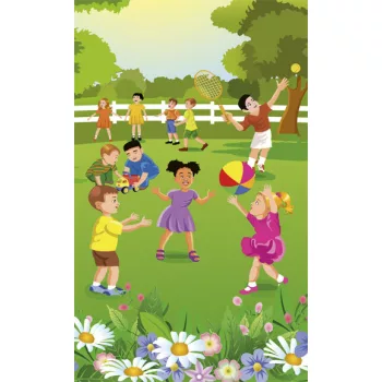   KIDS IN GARDEN fotótapéta, poszter, vlies alapanyag, 150x250 cm
