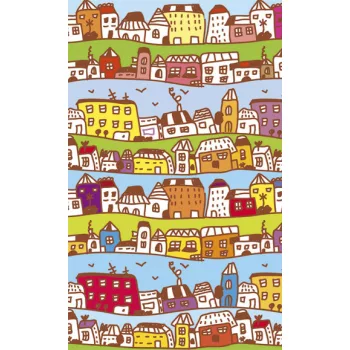   HOUSES IN TOWN fotótapéta, poszter, vlies alapanyag, 150x250 cm