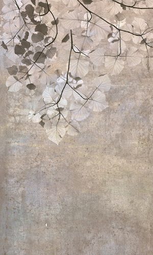 Bézs levelek fotótapéta, poszter, vlies alapanyag, 150x250 cm