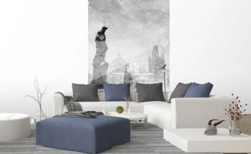 Károly híd, Prága fotótapéta, poszter, vlies alapanyag, 150x250 cm