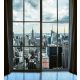 MANHATTAN WINDOW VIEW fotótapéta, poszter, vlies alapanyag, 225x250 cm