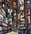 TIMES SQUARE fotótapéta, poszter, vlies alapanyag, 225x250 cm