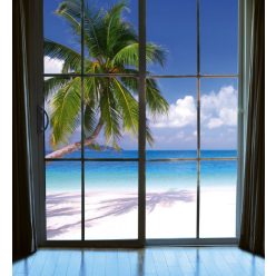   BEACH WINDOW VIEW fotótapéta, poszter, vlies alapanyag, 225x250 cm