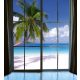 BEACH WINDOW VIEW fotótapéta, poszter, vlies alapanyag, 225x250 cm