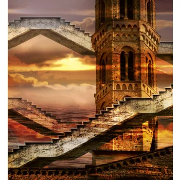   ETHEREAL TOWER fotótapéta, poszter, vlies alapanyag, 225x250 cm