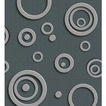   METAL CIRCLES fotótapéta, poszter, vlies alapanyag, 225x250 cm
