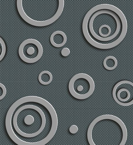 METAL CIRCLES fotótapéta, poszter, vlies alapanyag, 225x250 cm