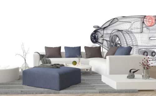 CAR MODEL LIGHT fotótapéta, poszter, vlies alapanyag, 225x250 cm