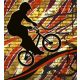 BICYCLE RED fotótapéta, poszter, vlies alapanyag, 225x250 cm