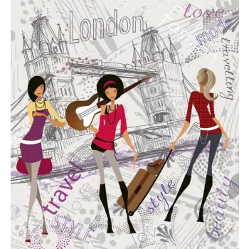   LONDON STYLE fotótapéta, poszter, vlies alapanyag, 225x250 cm