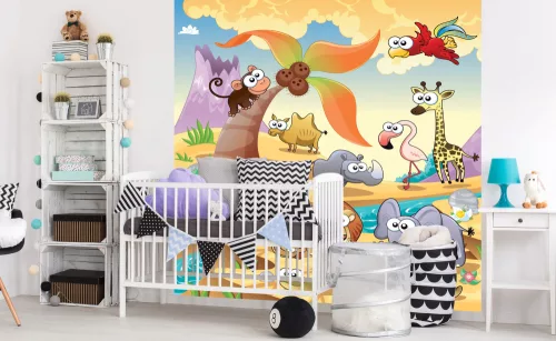 SAVANNA ANIMALS fotótapéta, poszter, vlies alapanyag, 225x250 cm