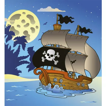   PIRATE SHIP fotótapéta, poszter, vlies alapanyag, 225x250 cm