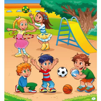   KIDS IN PLAYGROUND fotótapéta, poszter, vlies alapanyag, 225x250 cm