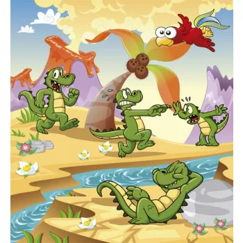   CROCODILES fotótapéta, poszter, vlies alapanyag, 225x250 cm