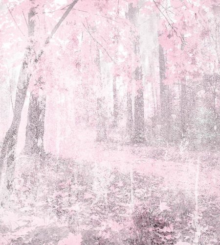 Rózsaszín erdő fotótapéta, poszter, vlies alapanyag, 225x250 cm