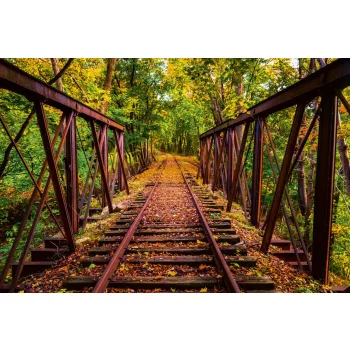RAILROAD fotótapéta, poszter, vlies alapanyag, 375x250 cm