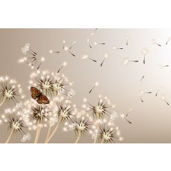   DANDELIONS AND BUTTERFLY fotótapéta, poszter, vlies alapanyag, 375x250 cm