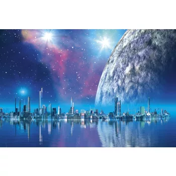   FUTURISTIC CITY fotótapéta, poszter, vlies alapanyag, 375x250 cm
