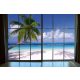 BEACH WINDOW VIEW fotótapéta, poszter, vlies alapanyag, 375x250 cm