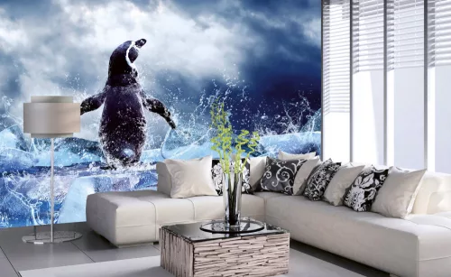 PENGUIN fotótapéta, poszter, vlies alapanyag, 375x250 cm