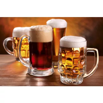 BEER MUGS fotótapéta, poszter, vlies alapanyag, 375x250 cm