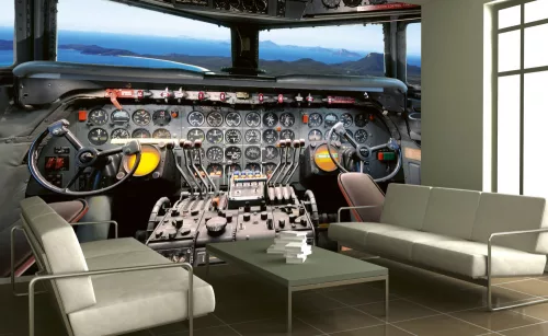 COCKPIT VIEW fotótapéta, poszter, vlies alapanyag, 375x250 cm
