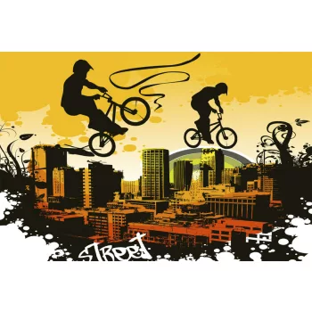 BICYCLE fotótapéta, poszter, vlies alapanyag, 375x250 cm