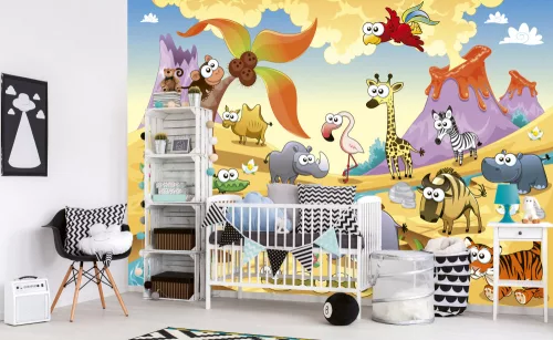 SAVANNA ANIMALS fotótapéta, poszter, vlies alapanyag, 375x250 cm
