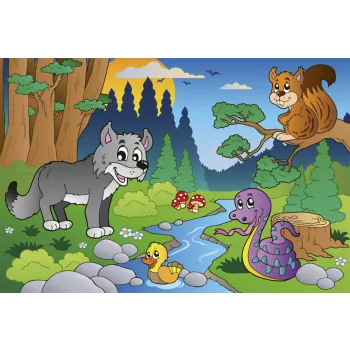   FOREST ANIMALS fotótapéta, poszter, vlies alapanyag, 375x250 cm